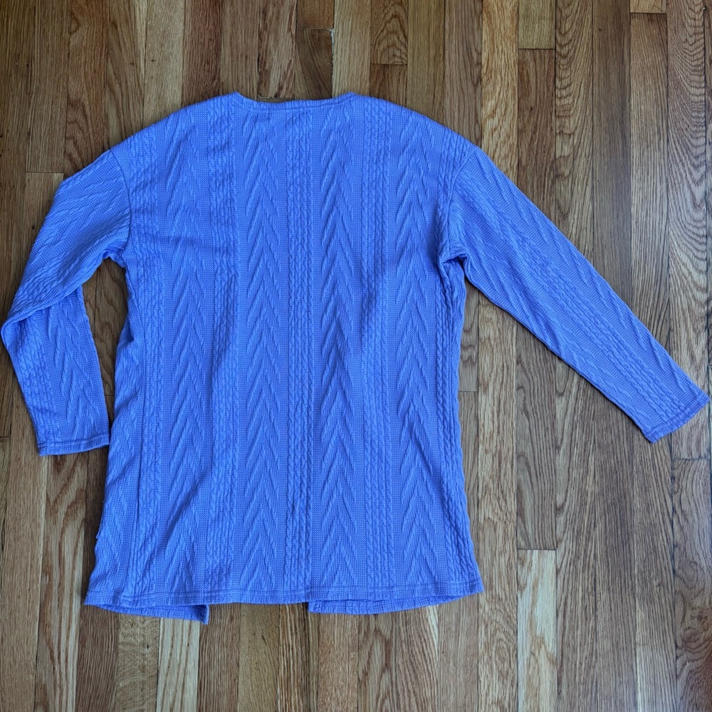 Lavender Purple Knit Cardigan Sweater - Picture 2 of 7